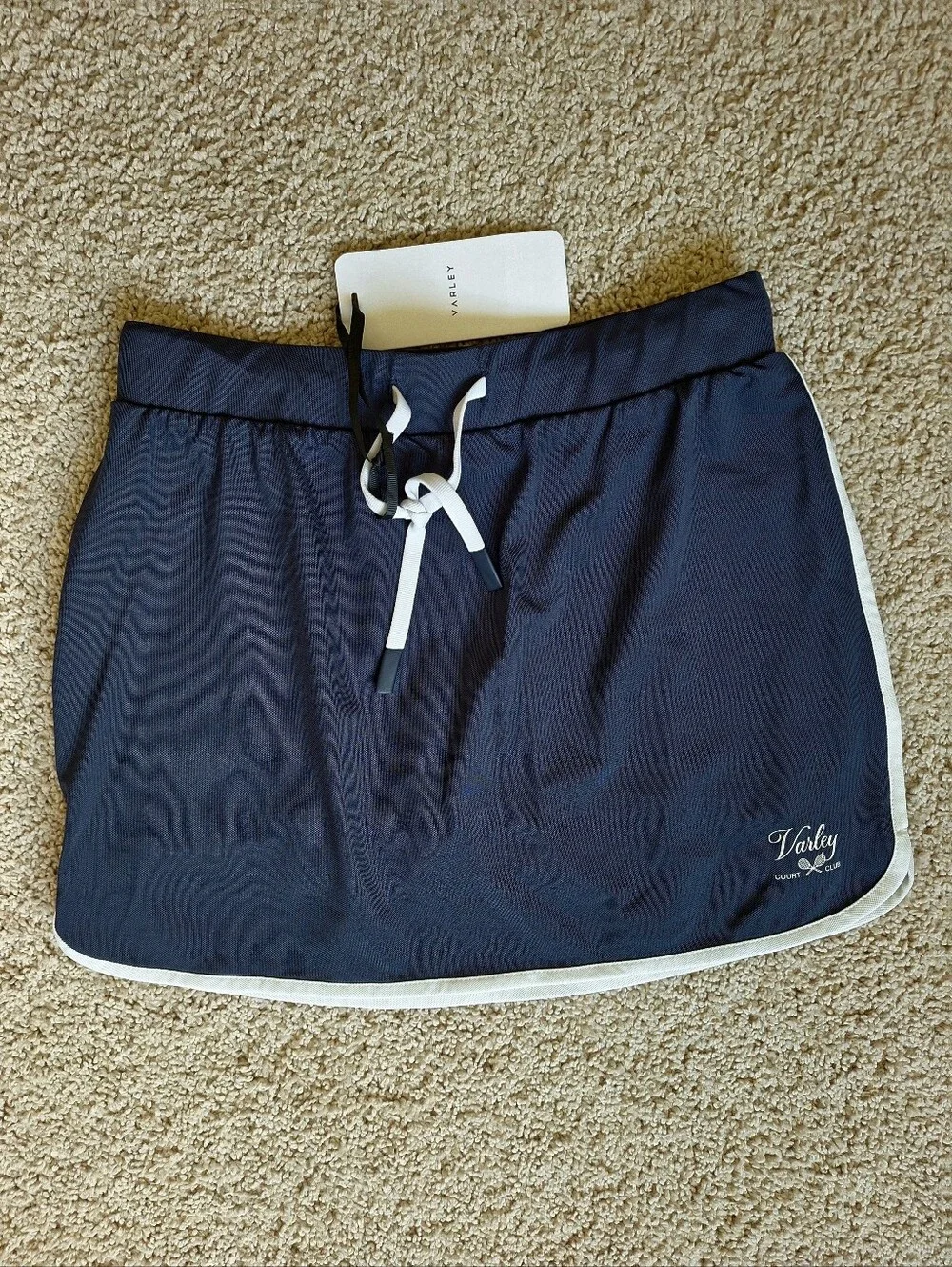 Varley Archer Mid Rise Pull On Athletic Skort 13.5 Navy Blue Nights Size Small - Picture 5 of 14